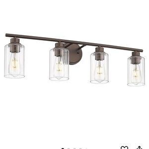 Bronze Four-Light Vanity Fixture for Bathroom